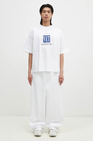 T-shirt VETEMENTS 'VET' Cropped Boxy T-Shirt Hvid | UA66TR685W, 4
