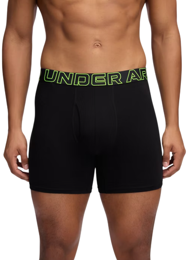 Boksere Under Armour Performance Cotton Boxer Briefs, 6-Inch Inseam, 3-Pack Sort | 1383889-004, 3