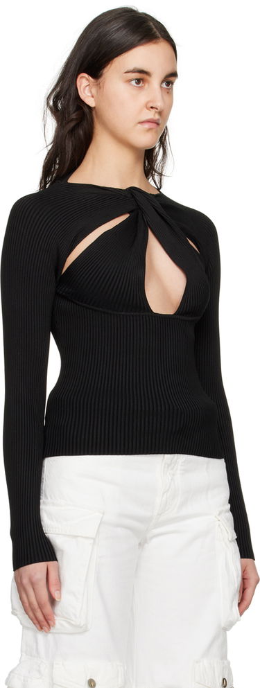 Krop Coperni Coperni Twisted Cutout Long Sleeve Top Sort | COPML38600, 3