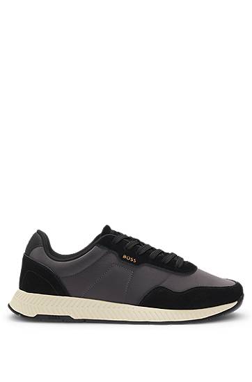 Tøj BOSS Mixed-Material with Suede Trims Grå | 50536469, 1