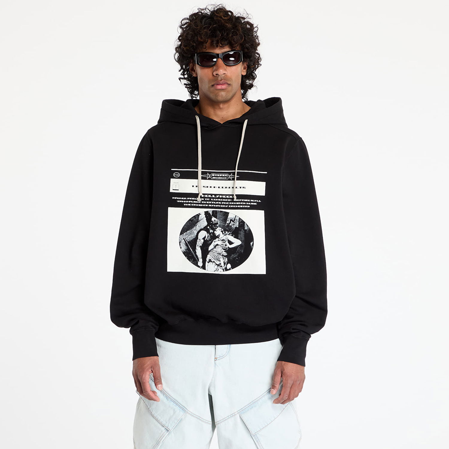 Sweatshirt Rick Owens DRKSHDW Oversized Hoodie Sort | DU01E3262 FEP1P 0911, 0