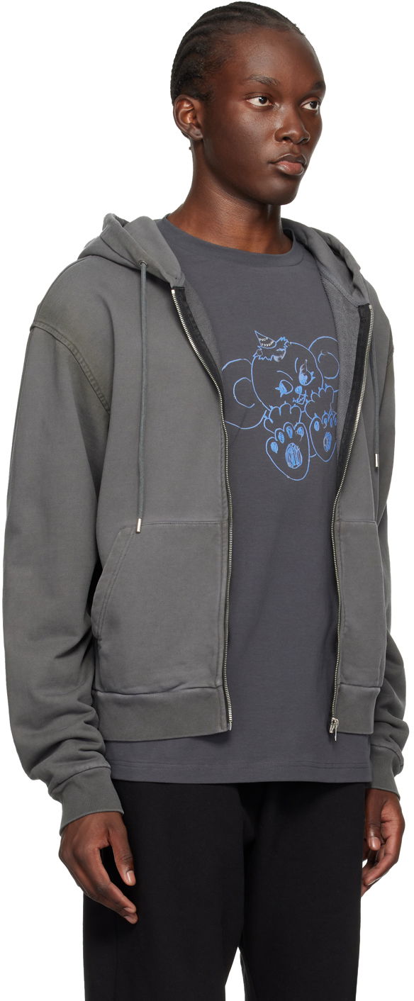 Sweatshirt We11done Zip Hoodie Grå | WD-TJ2-24-812-U-CH, 1