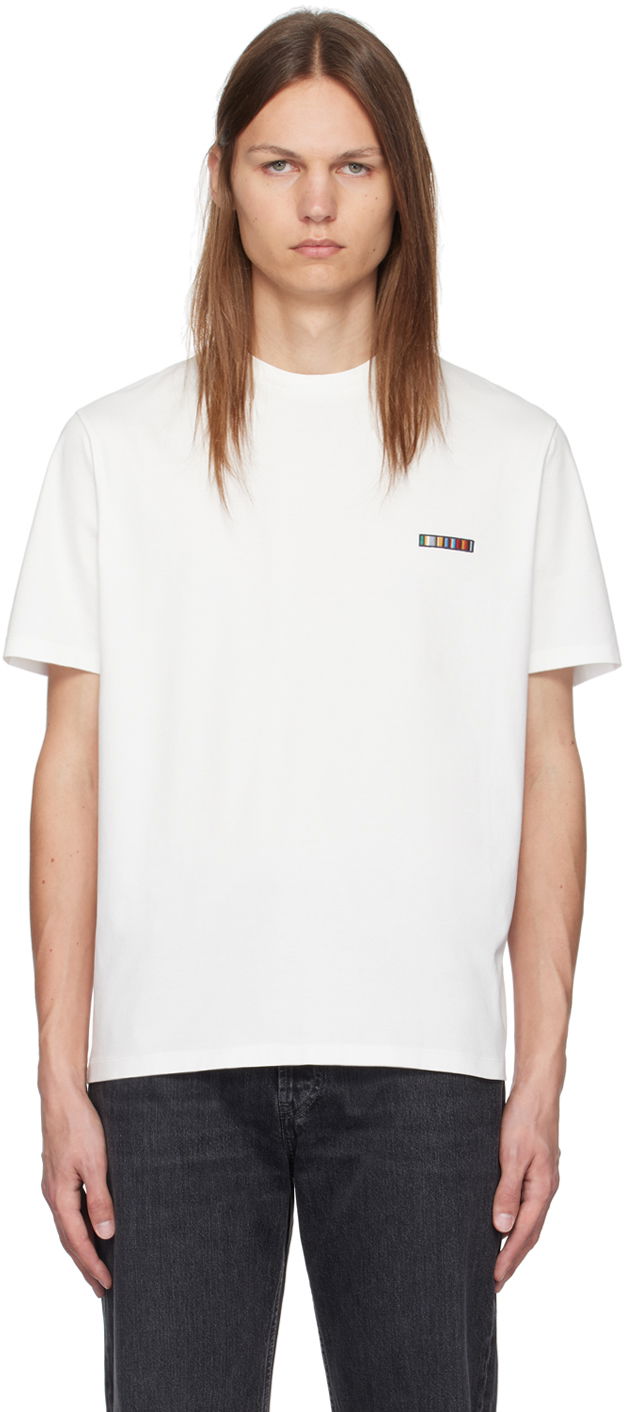 T-shirt Paul Smith Paul Smith Signature Stripe Logo T-Shirt Hvid | M1R-919T-NP4724-02