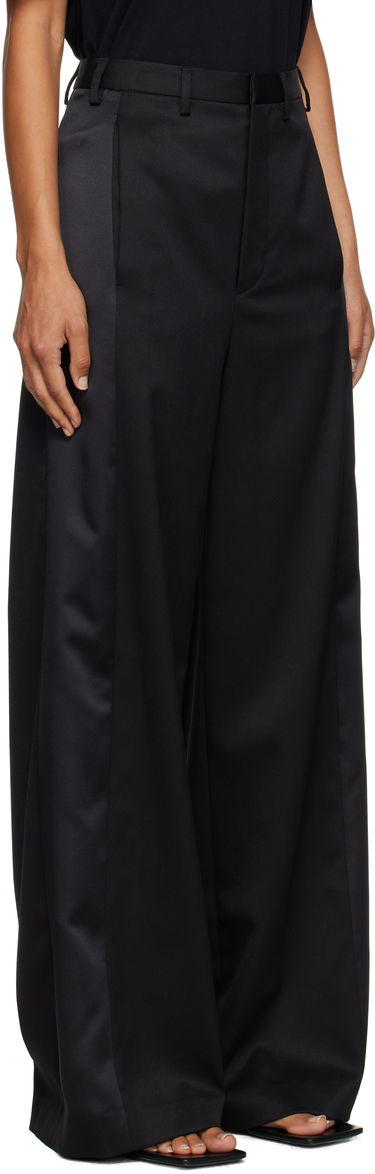 Bukser Maison Margiela MM6 Maison Margiela Tailored Wool Wide-Leg Trousers Sort | S52KA0541 S47848, 1