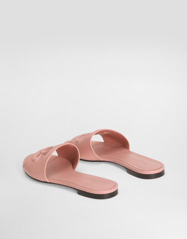 Tilbehør Dolce & Gabbana Dolce & Gabbana Calfskin DG Logo Sliders Lyserød | CQ0436AY32980405, 2