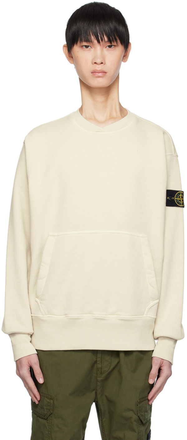 Sweatshirt Stone Island Garment-Dyed Sweatshirt "Off-White" Beige | 791567555, 0