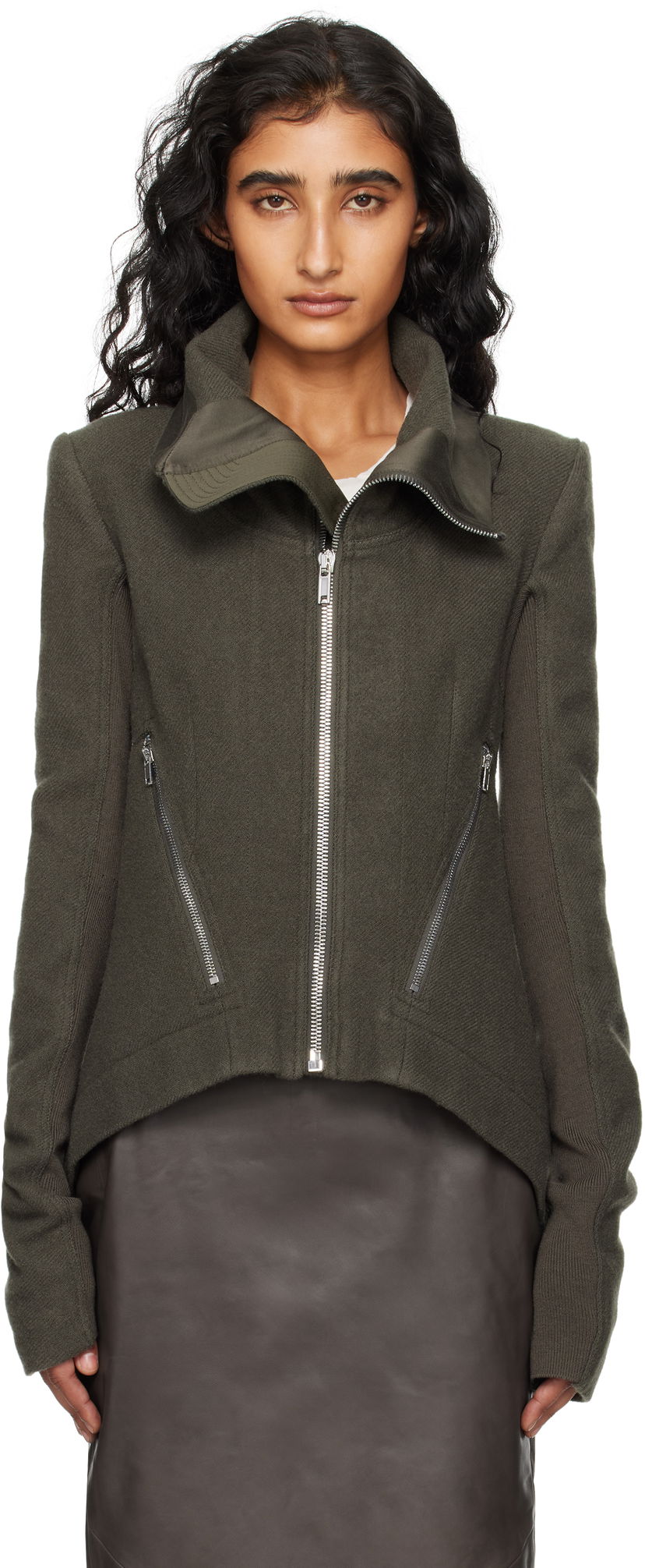 Jakke Rick Owens Rick Owens Naska Biker Jacket Grøn | RP02E4735 WBD