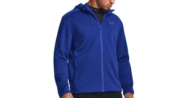 Sweatshirt Under Armour Essential Swacket Full-Zip Hoodie Blå | 1378824-400, 1
