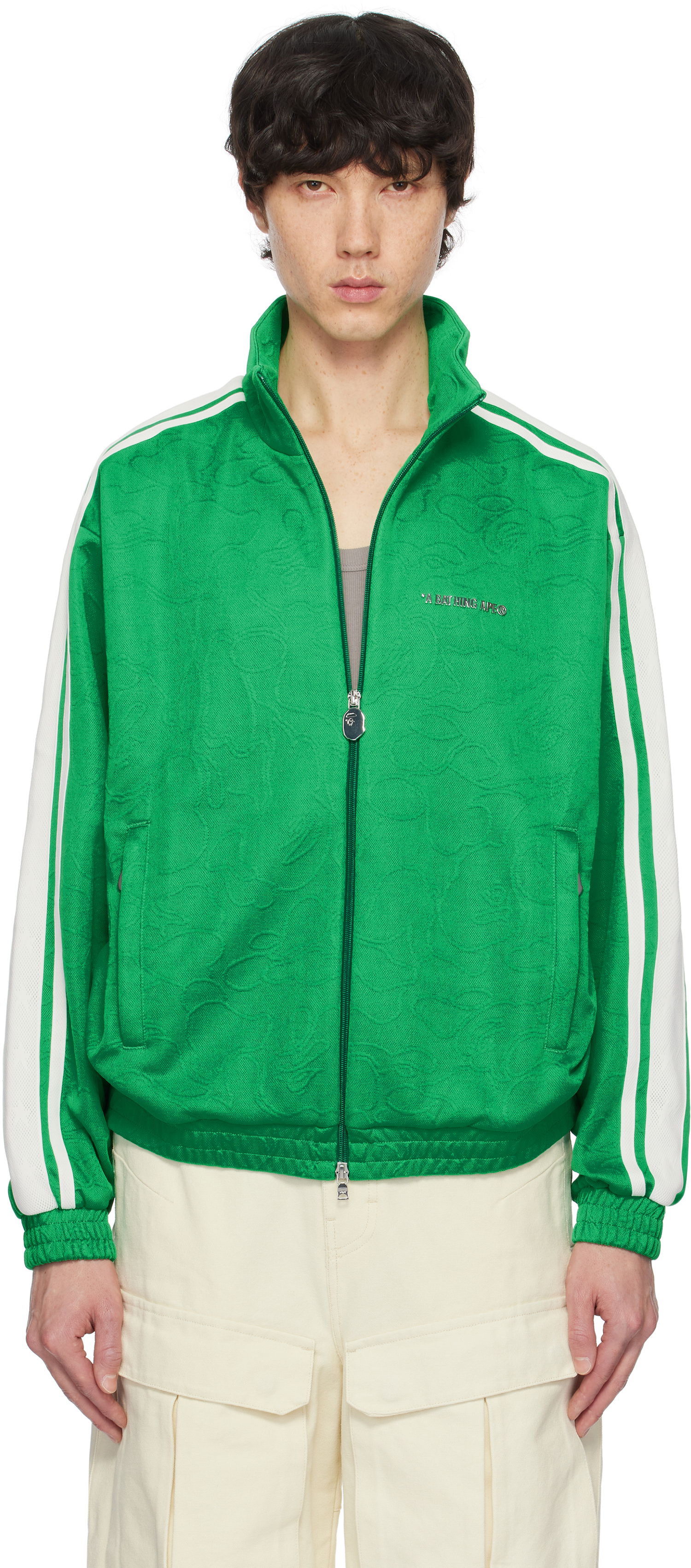 Bomberjakke BAPE Camo Logo Relaxed Track Jacket Grøn | 001SWK801309M, 0