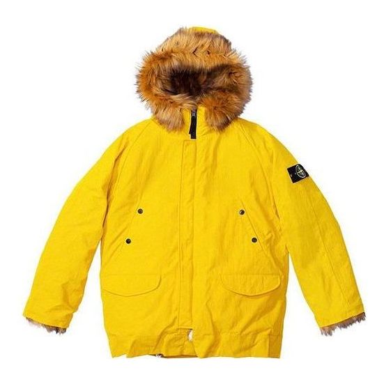 Parka Supreme Supreme x Stone Island Reversible Faux Fur Parka Gul | SUP-SS22-720, 0