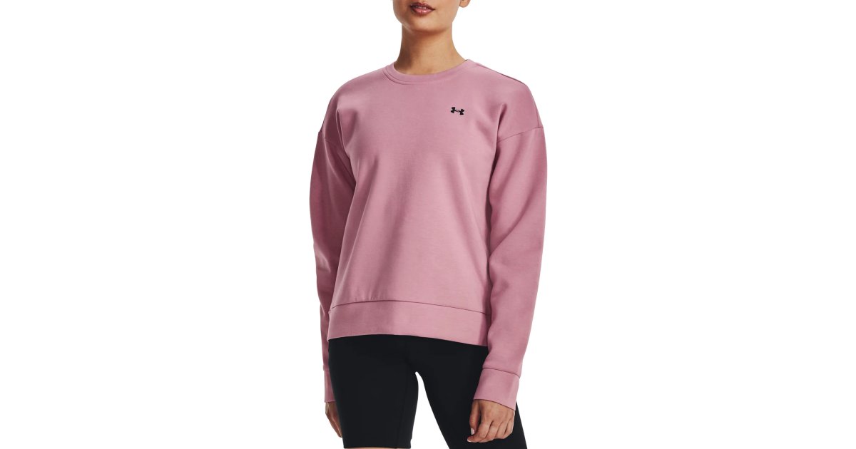 Sweatshirt Under Armour Unstoppable Fleece Crewneck Lyserød | 1379835-697, 1
