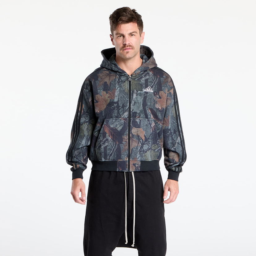 Sweatshirt adidas Originals Camo Hooded Full-Zip Black Sort | JY2775