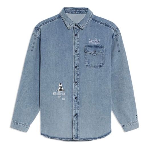 Skjorte Li-Ning Skateboard Series Loose Denim Shirt Blå | ASHS011-1