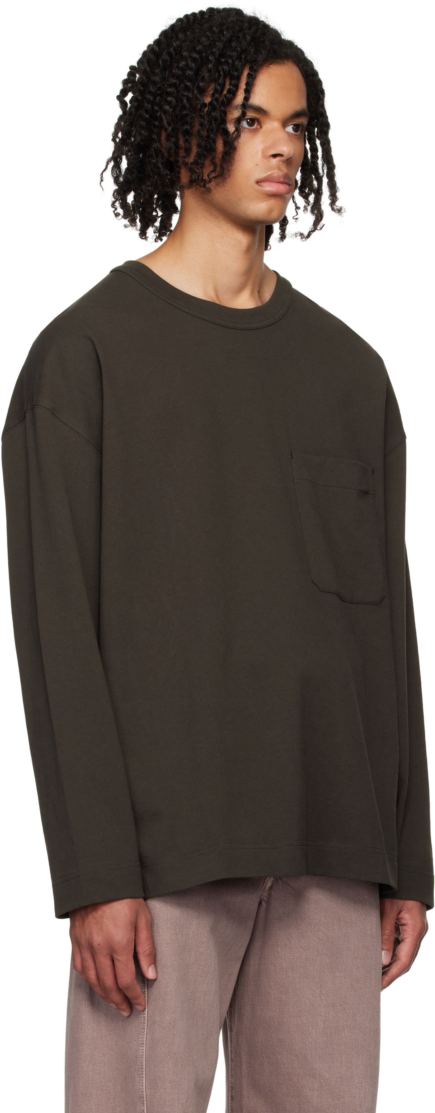 T-shirt LEMAIRE Long Sleeve T-Shirt Grøn | TO1289 LJ1022, 1