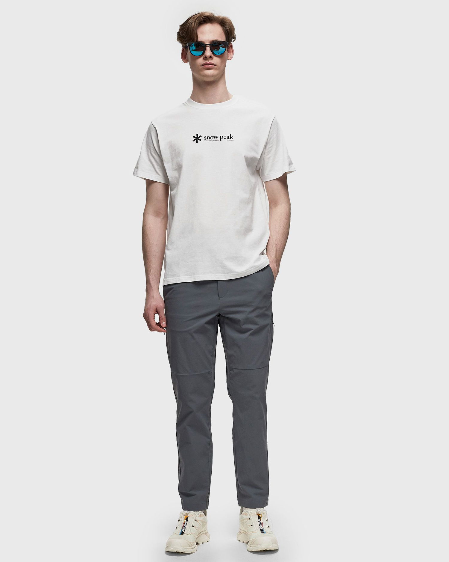 Bukser Snow Peak ACTIVE COMFORT SLIM FIT PANTS Grå | PA-24SU005-GREY, 1
