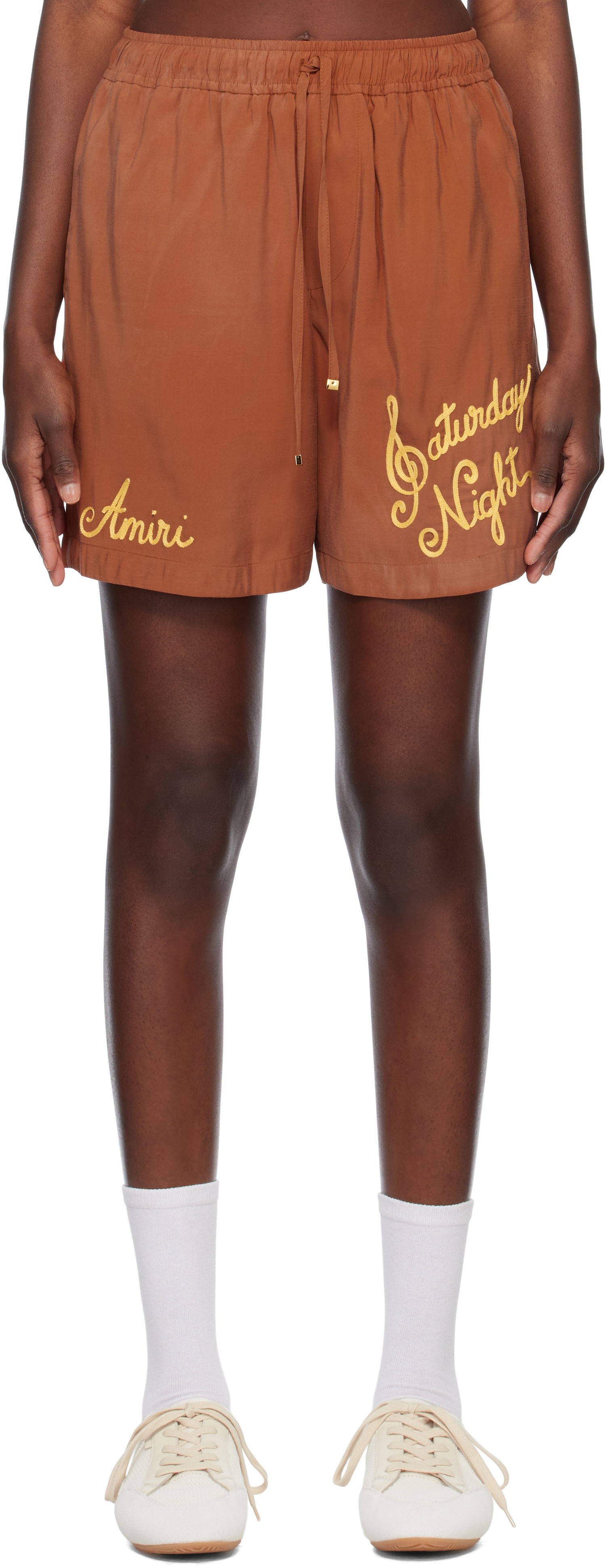 Shorts AMIRI Amiri Saturday Night Drawstring Shorts Brun | AMSHCA1076, 0