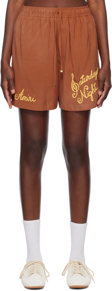 Shorts AMIRI Amiri Saturday Night Drawstring Shorts Brun | AMSHCA1076, 0
