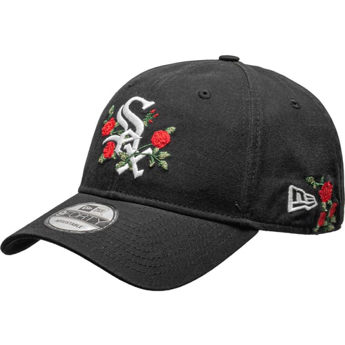 Kasket New Era Chicago White Sox New Era 9FORTY Flower Embroidered Adjustable Cap Sort | 60579746