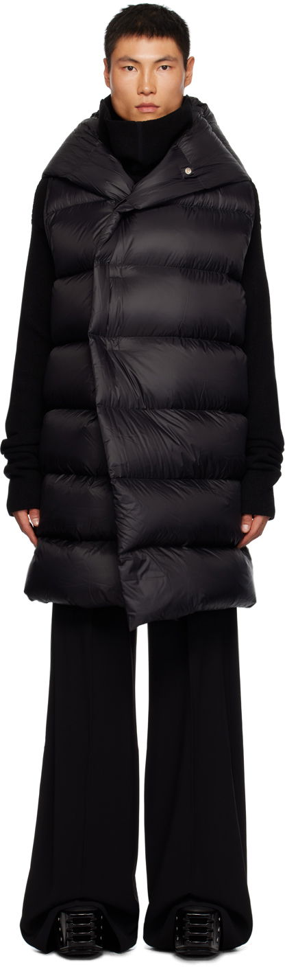 Vest Rick Owens Hooded Down Vest Sort | RU02C7999 NPD3, 0