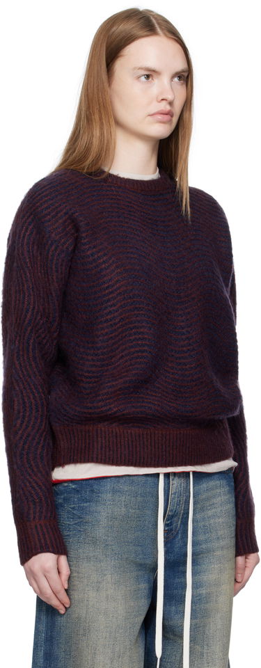 Sweater Dime Dime Mohair Wave Knit Sweater Bourgogne | DIMEFA254BUR, 4