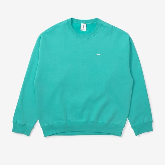 Sweatshirt Nike Solo Swoosh Fleece Crew Washed Turkis | CV0554-393, 1