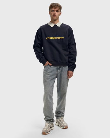 Sweatshirt Honor The Gift Community Track Crewneck Sweatshirt Mørkeblå | HTG250341-NVY, 2