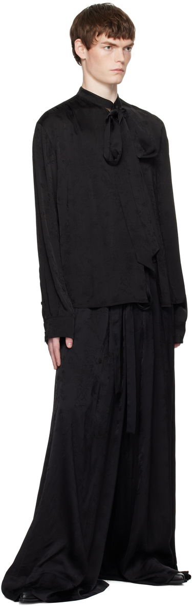 Bukser Ann Demeulemeester Ann Demeulemeester Bruse Wide Lounge Pants Sort | B0012744-FA611-099, 3