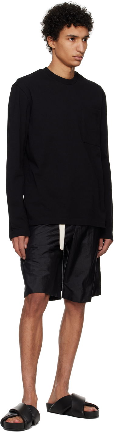 Sweater Jil Sander Jil Sander Logo Flag Pocket Long Sleeve T-Shirt Sort | J22GC0196_J20256, 3