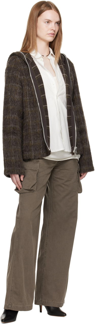 Sweatshirt OUR LEGACY Our Legacy Fuzzy Full Zip Hoodie Brun | W4256FD, 3