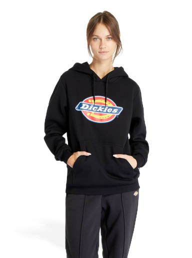 Sweatshirt Dickies Icon Logo Hoodie Black Sort | DK0A4XCBBLK1