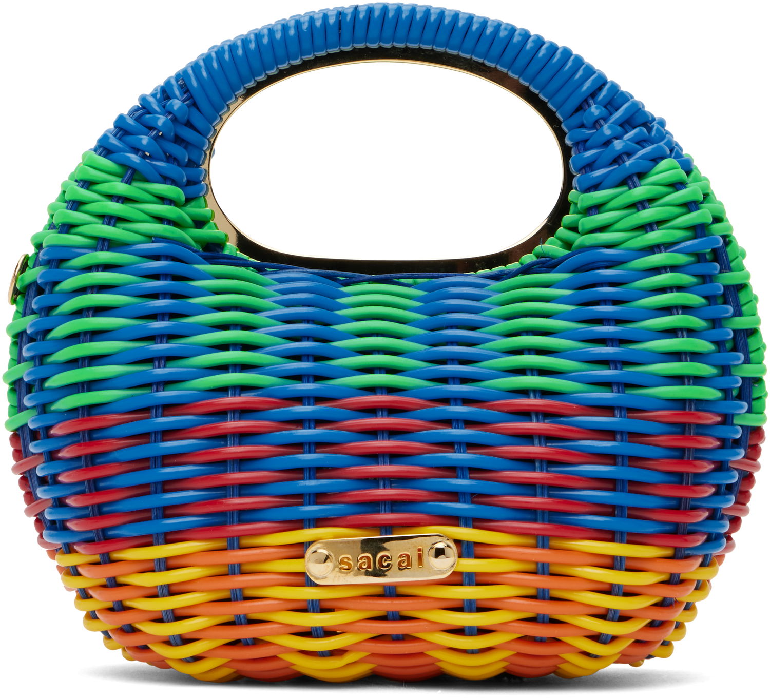 Håndtaske sacai Sacai Woven Rainbow Round Bag Flerfarvet | S150-01, 0