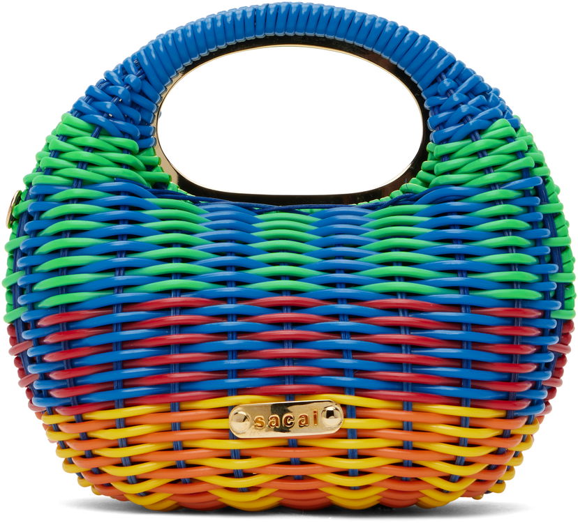Håndtaske sacai Sacai Woven Rainbow Round Bag Flerfarvet | S150-01