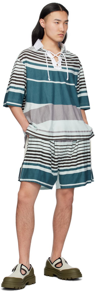 Polo skjorte Craig Green Craig Green Striped Lace-Up Polo Flerfarvet | CGSS25CJETSS24, 3