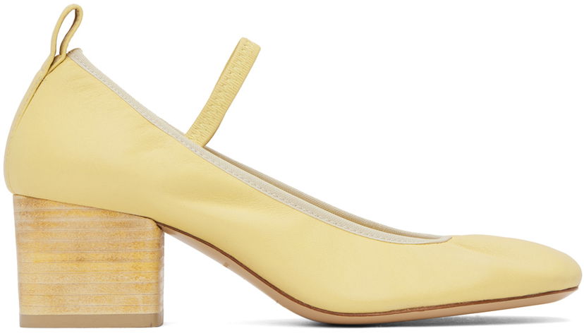 Sneakers og sko LEMAIRE Square Toe Ballerina Heels Gul | FO0153 LL0115