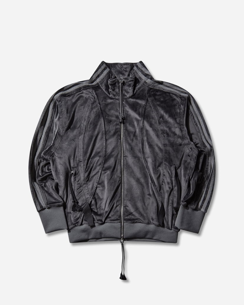 Træningsdragt adidas Originals Striped Velvet Full-Zip Track Top Grå | KC0317