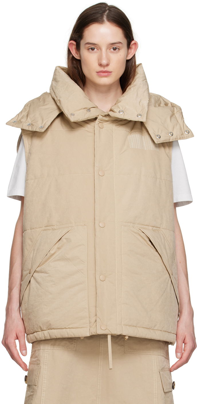 Vest Marc Jacobs Marc Jacobs Oversized Puffer Vest Beige | V207M20RE22