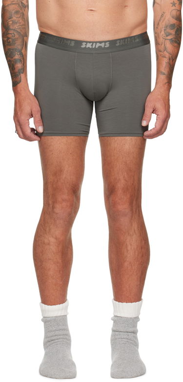 Boksere SKIMS Stretch Boxer Briefs, Three-Pack Grå | BO-BBR-5630M, 3