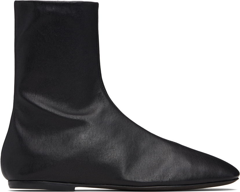 Sneakers og sko Dries Van Noten Dries Van Noten Leather Ankle Boots Sort | 252-011702-140