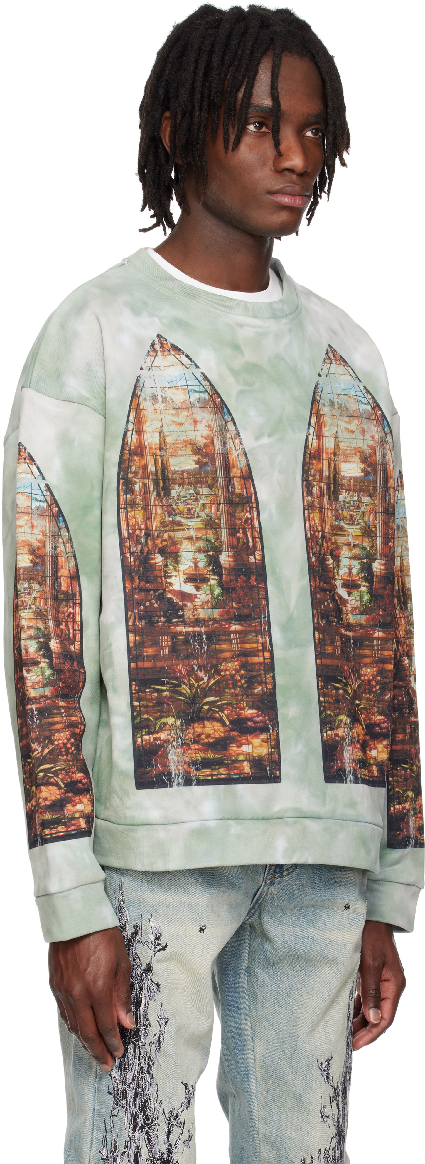 Sweatshirt Who Decides War Who Decides War Eden Crewneck Sweatshirt Grøn | 1110150008SS25, 1
