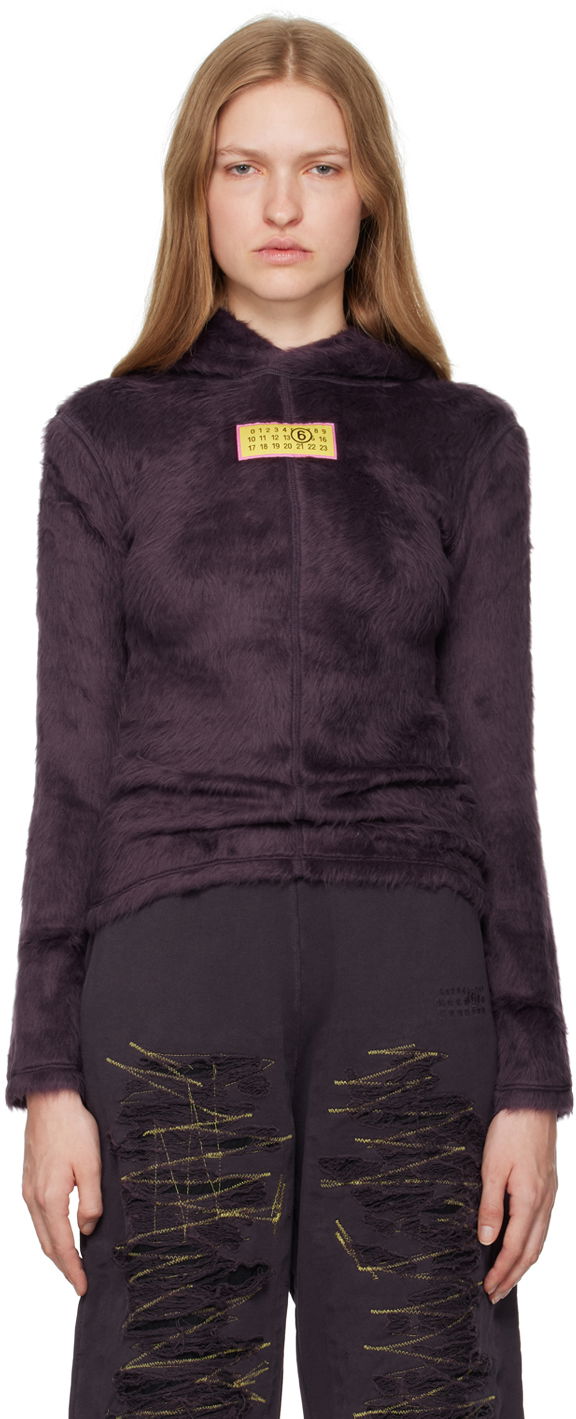 Sweatshirt Maison Margiela Furry Jersey Hoodie Lilla | S62NH0033 M20045