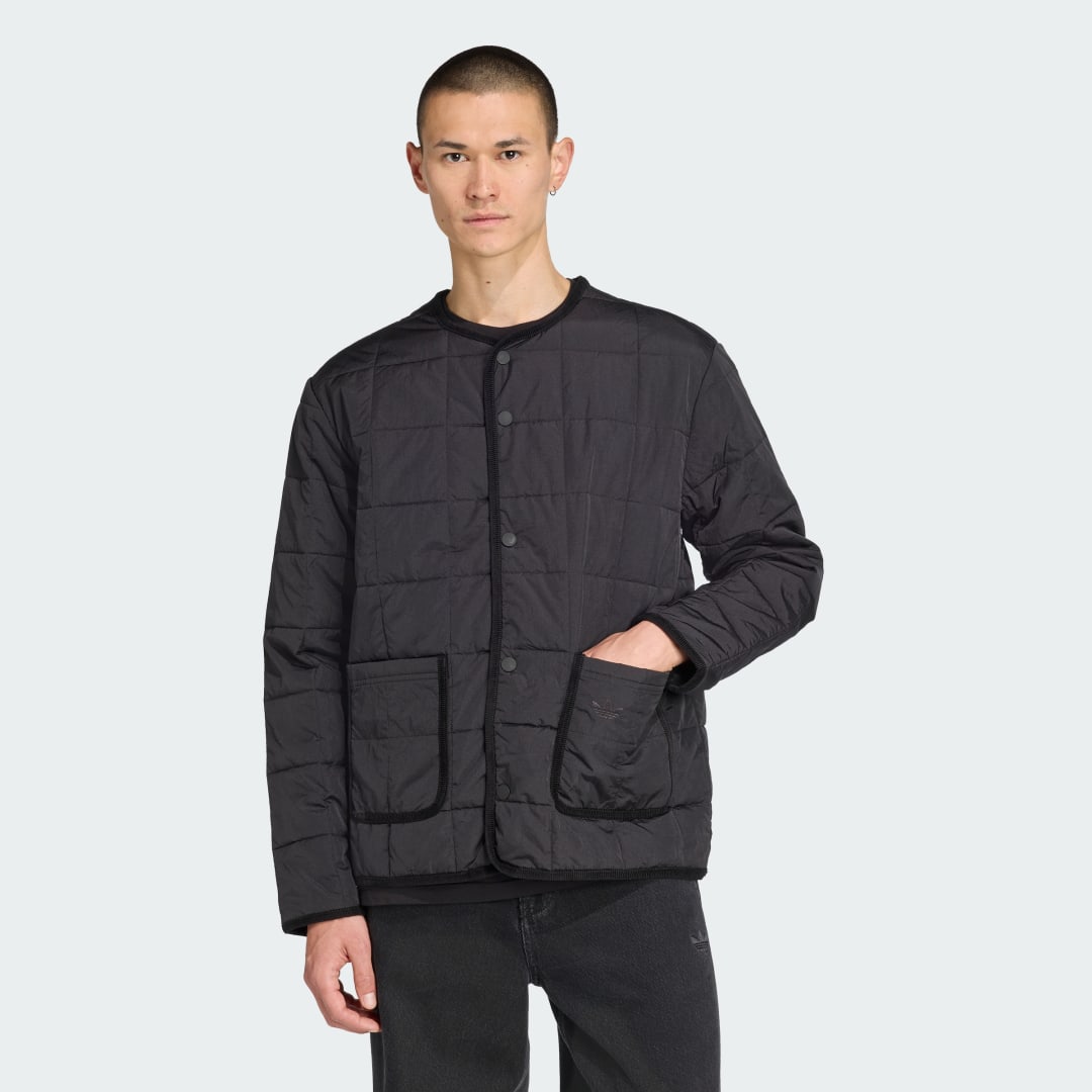 Puffer jakke adidas Originals adidas Originals Quilted Jacket Sort | JW5820, 0