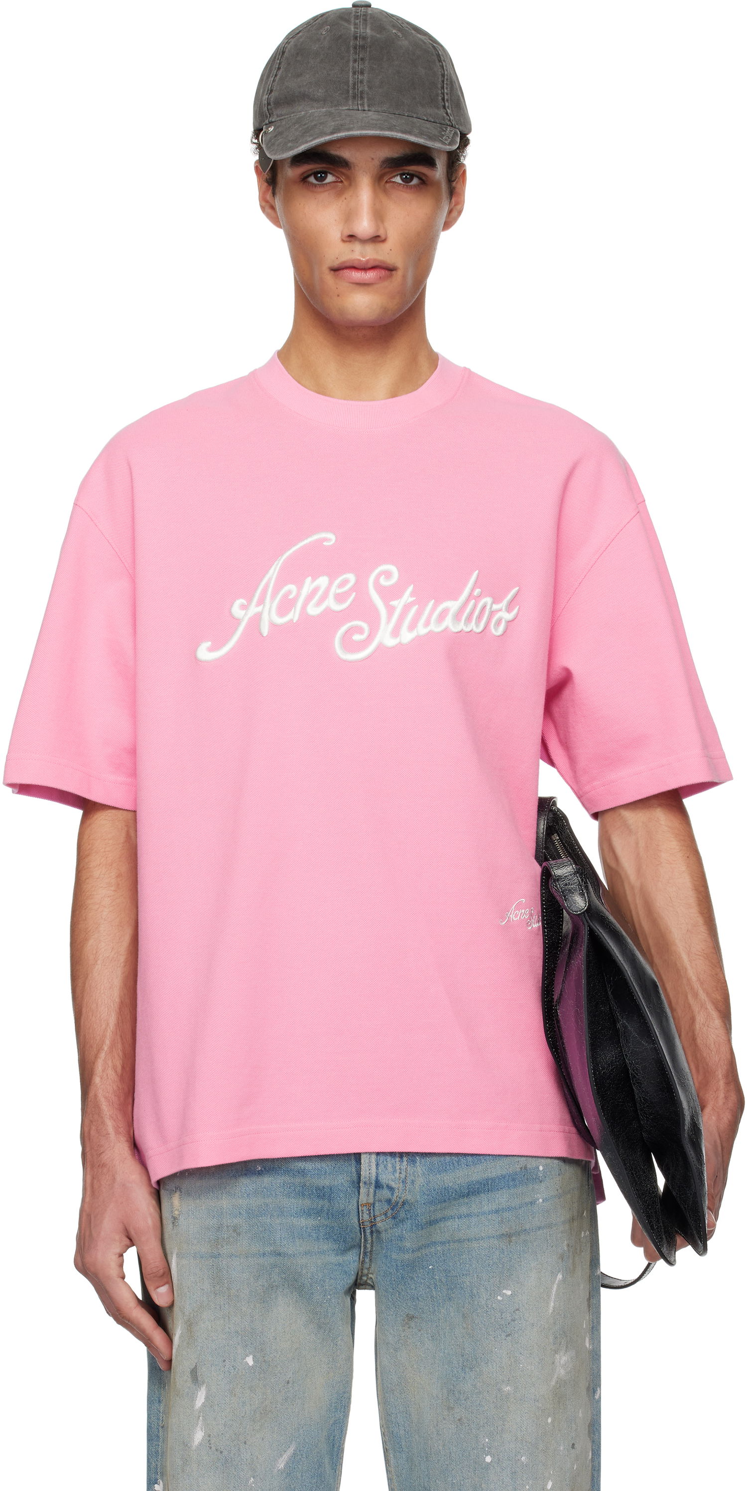T-shirt Acne Studios Acne Studios Logo T-Shirt Lyserød | CL0327-, 0