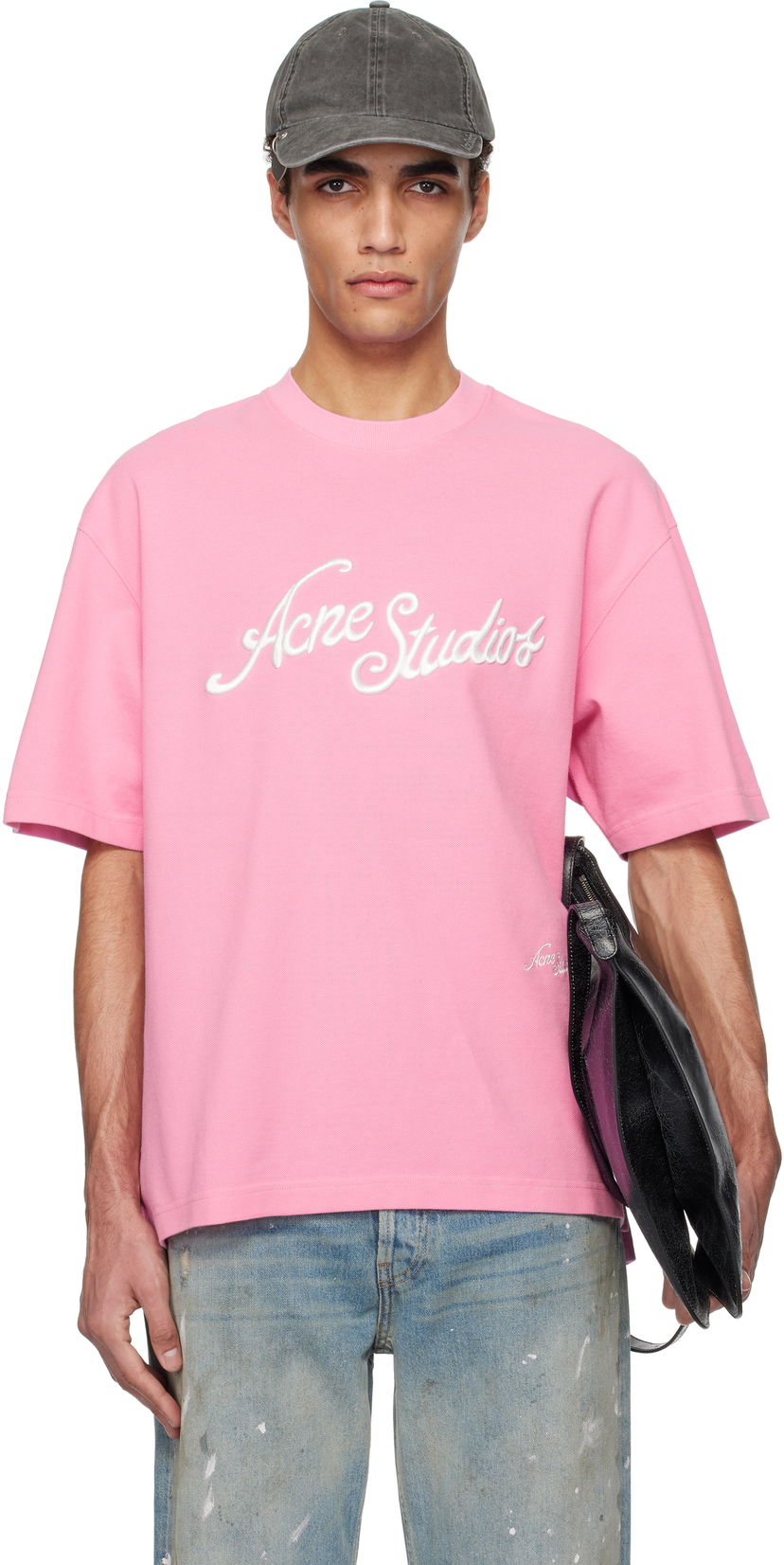 T-shirt Acne Studios Acne Studios Logo T-Shirt Lyserød | CL0327-