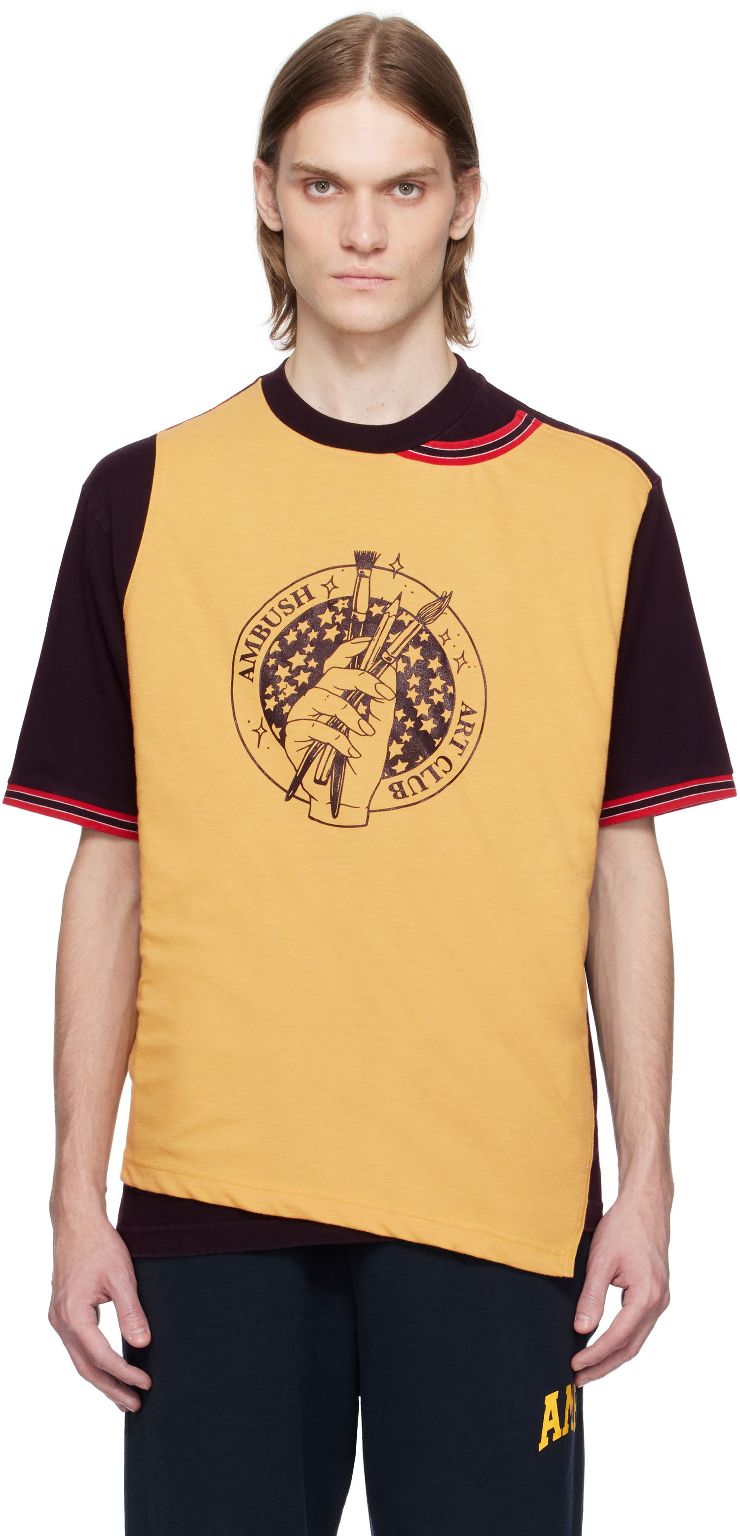 T-shirt Ambush AMBUSH Front Layered T-Shirt Gul | 12115324, 0