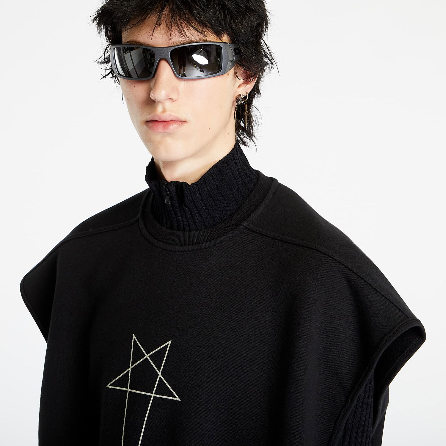 Vest Rick Owens Sl Jumbo Tatlin Sweat Vest Sort | DU02C5160 FEP3 0908, 1