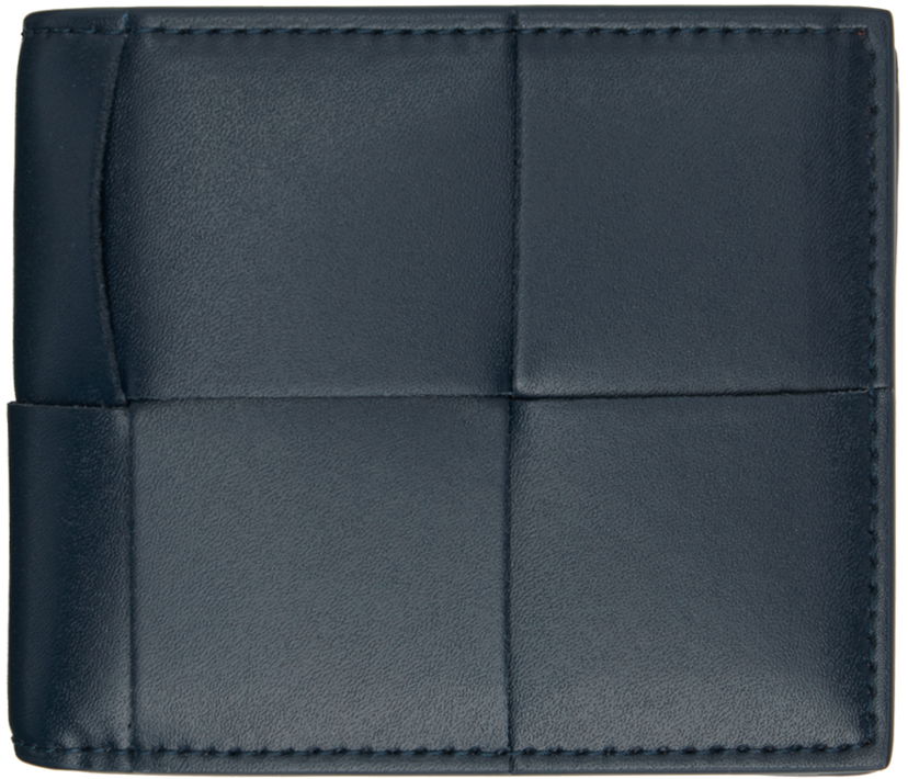 Tegnebog Bottega Veneta Navy Cassette Bi-Fold Wallet Mørkeblå | 749455 VBWD5 3358