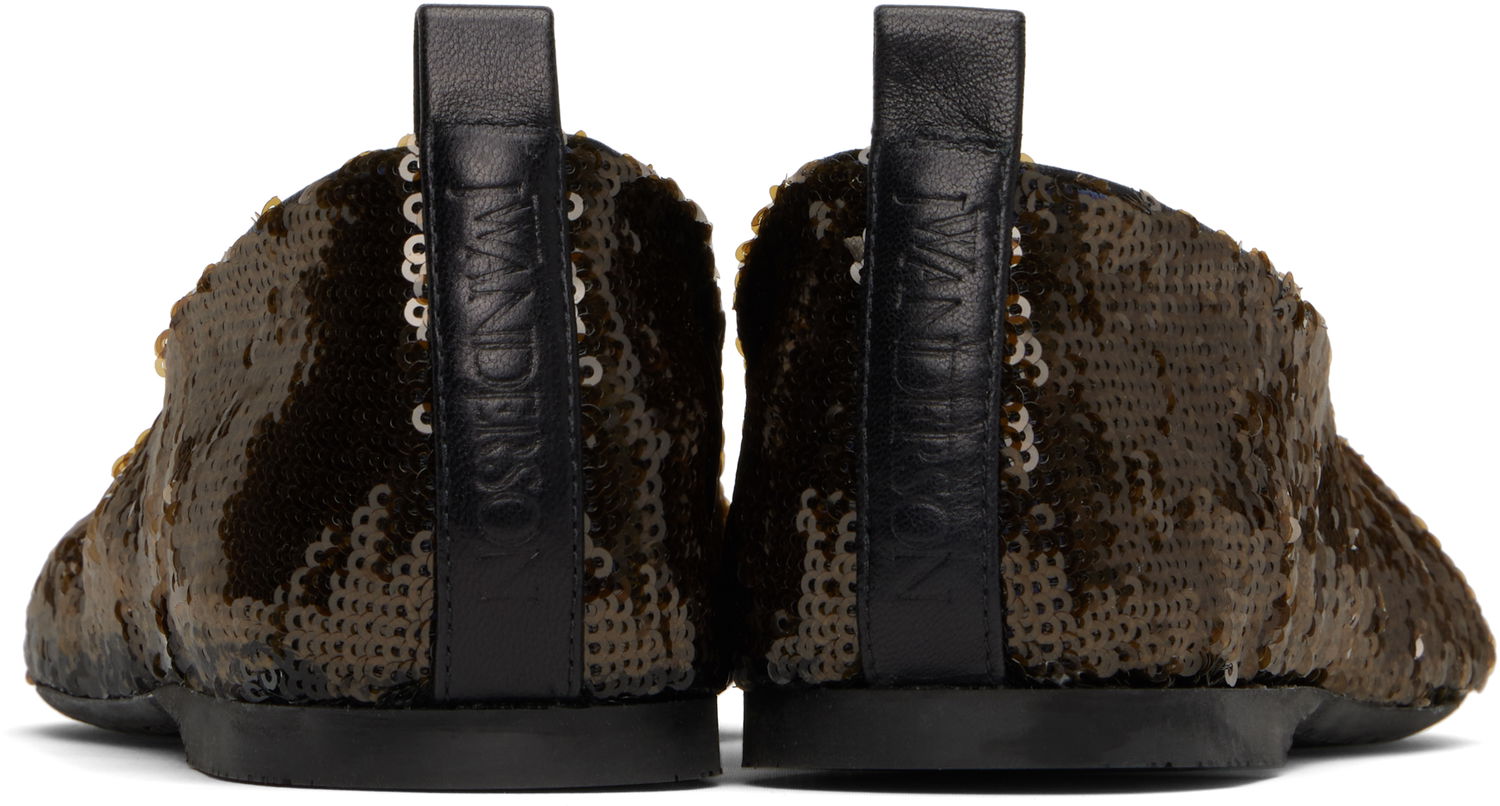 Tøj JW Anderson JW Anderson All-Over Sequin Ballerina Flats Brun | BL0034-FA0424, 1