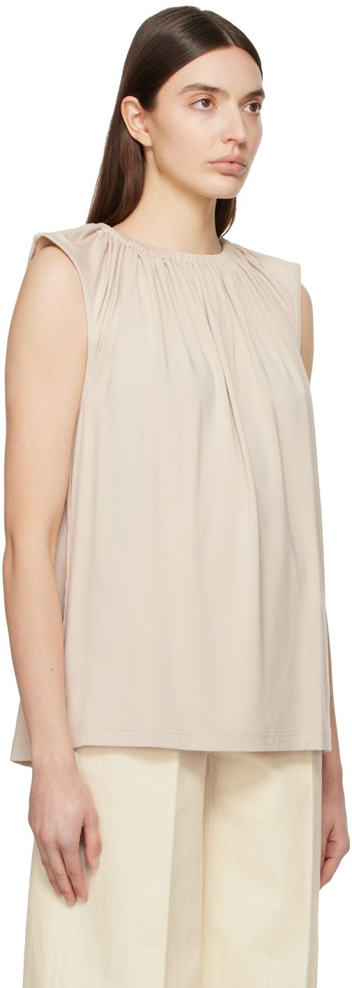 Tanktop TOTEME TOTEME Women's Crewneck Tank Top Beige | 242-WRT1716-FB0163, 1