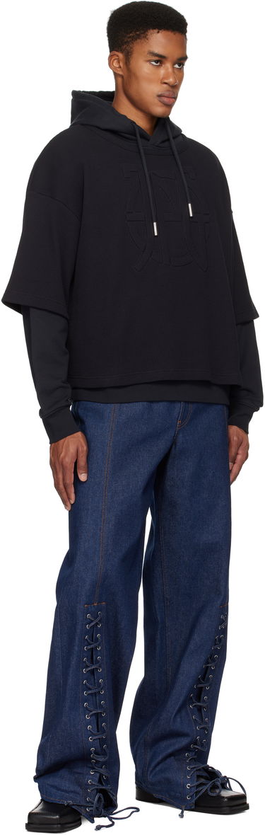 Sweatshirt Jean Paul Gaultier Jean Paul Gaultier Oversized JPG Hoodie Sort | 25/33-F-SW050E-J076-00, 3
