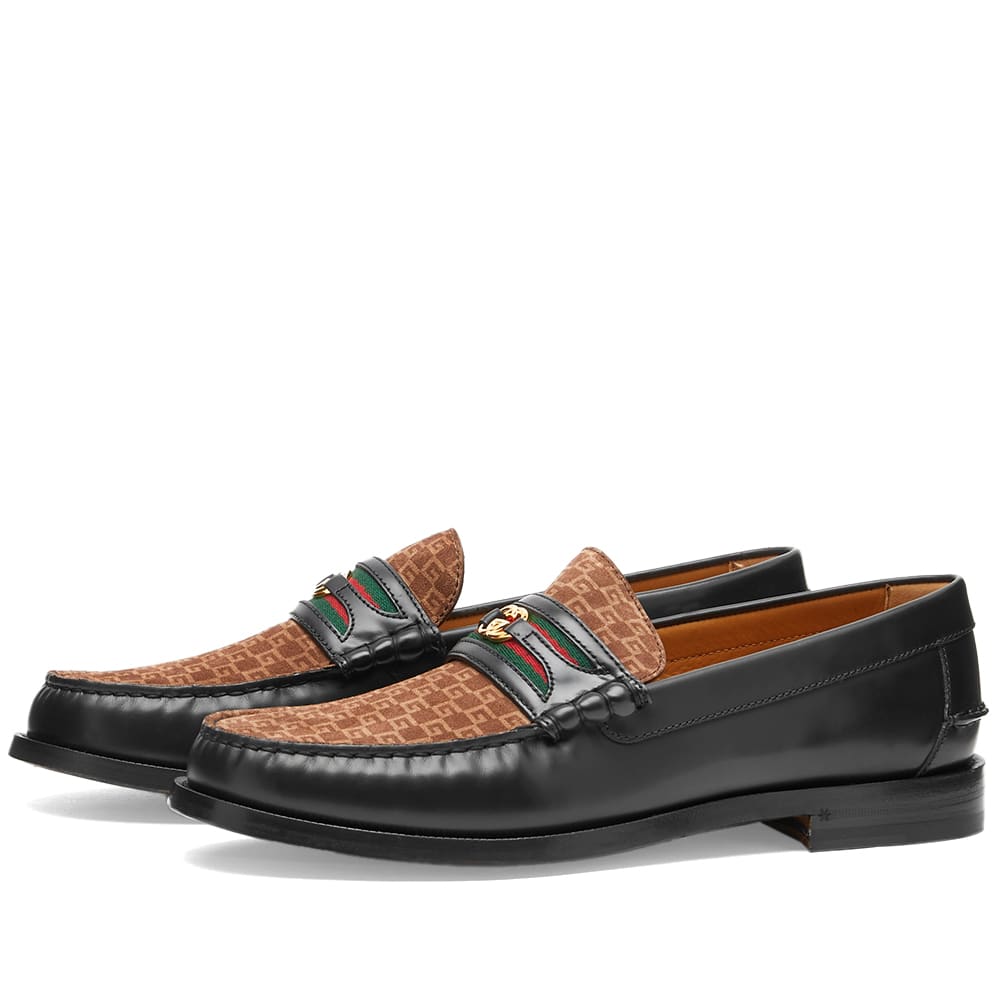 Sneakers og sko Gucci Kaveh GG Penny Loafer Sort | 644724-AAA4N-1059, 0